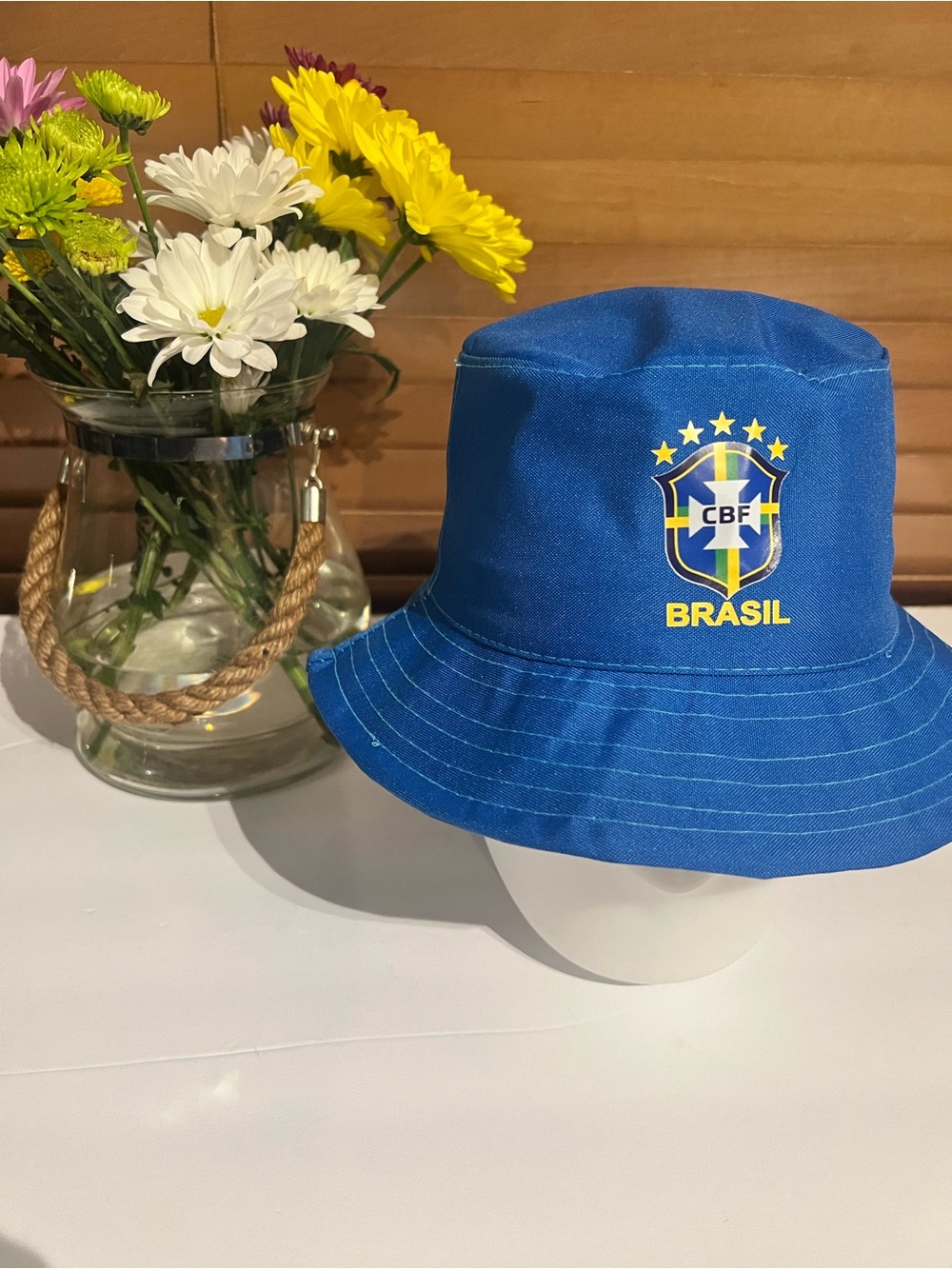 CBF Brasil Blue Bucket Hat with Crest